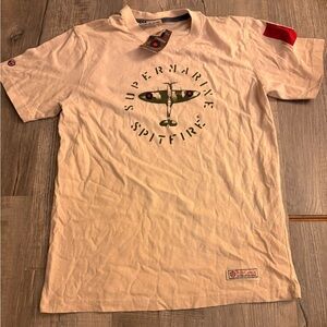 RED CANOE MENS TEE TOP GUC SZ S SUPER MARINE SPITFIRE GRAPHIC